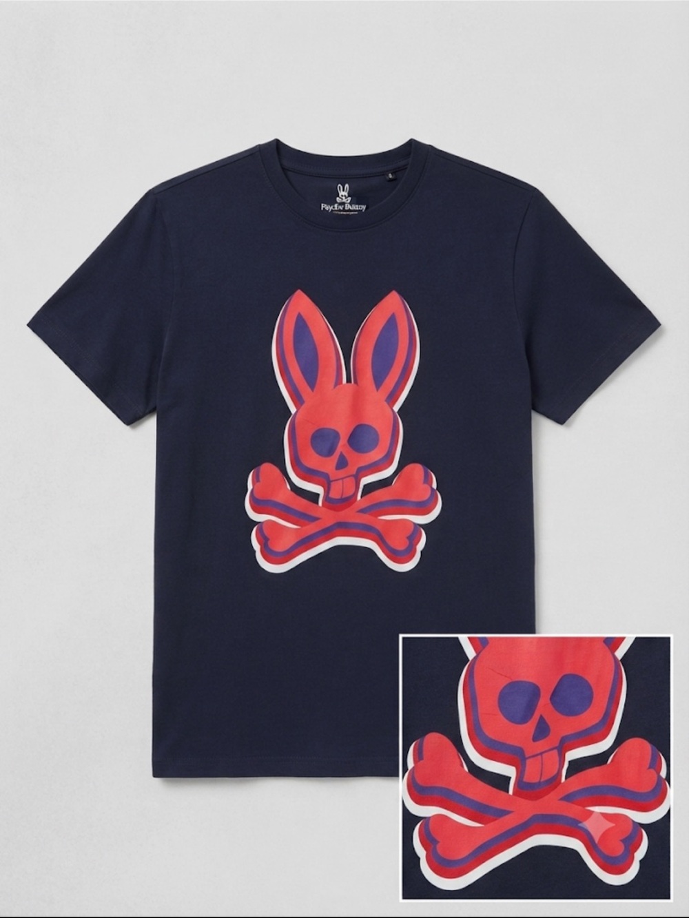 Limited Edition Psycho Bunny Graphic Tee - Black - L  Retro Y2K Streetwear Punk